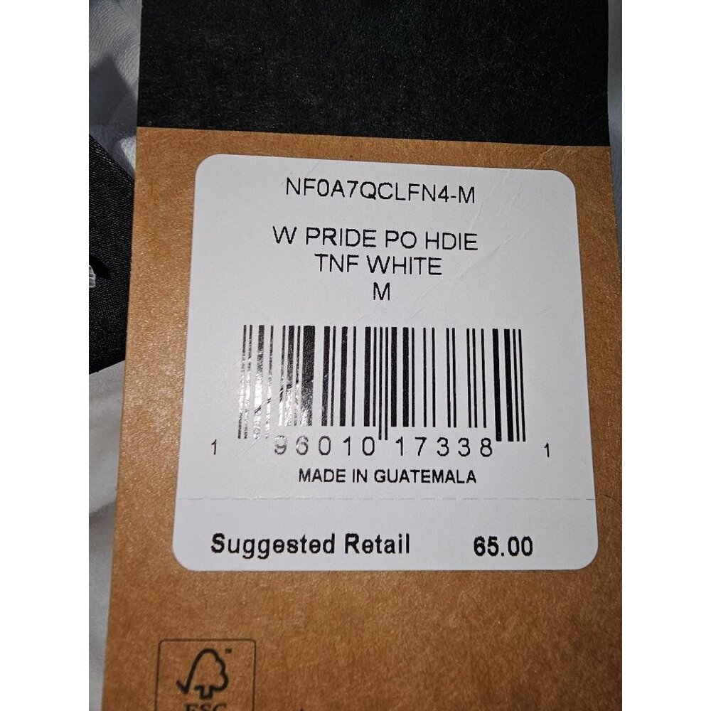 NWT The North Face Women's White Hoodie With Rainbow Logo Size Medium 002 - Picture 7 of 14